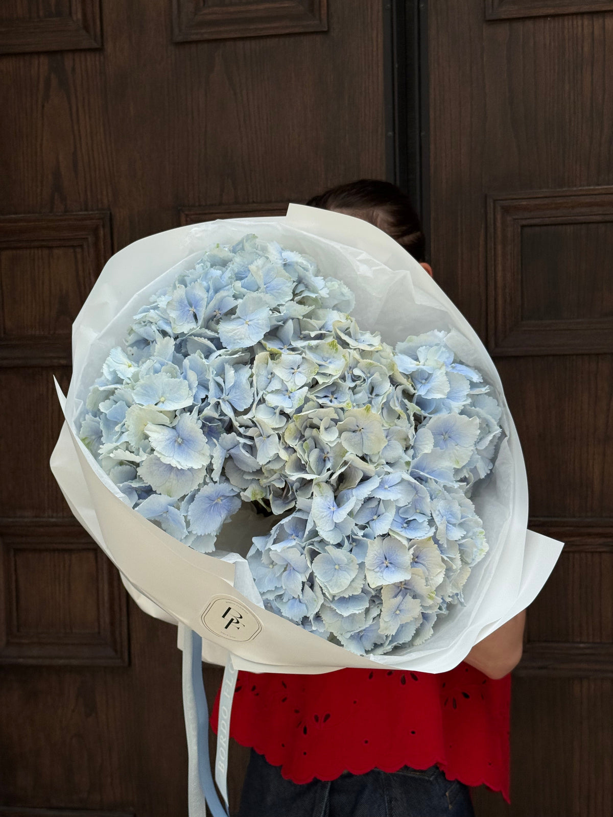 Premium hydrangea arrangement designed in elegant floral style