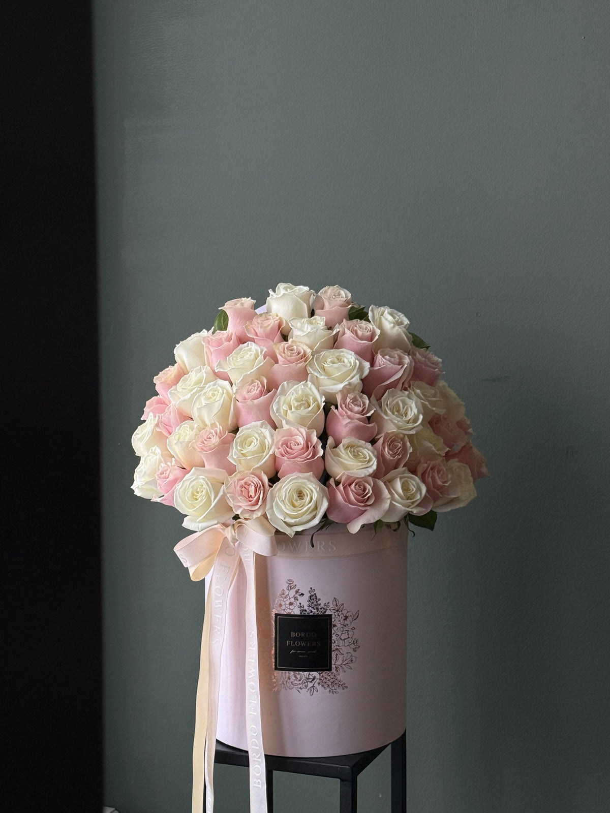 “50 Reasons Why” luxury flower box with 50 premium roses