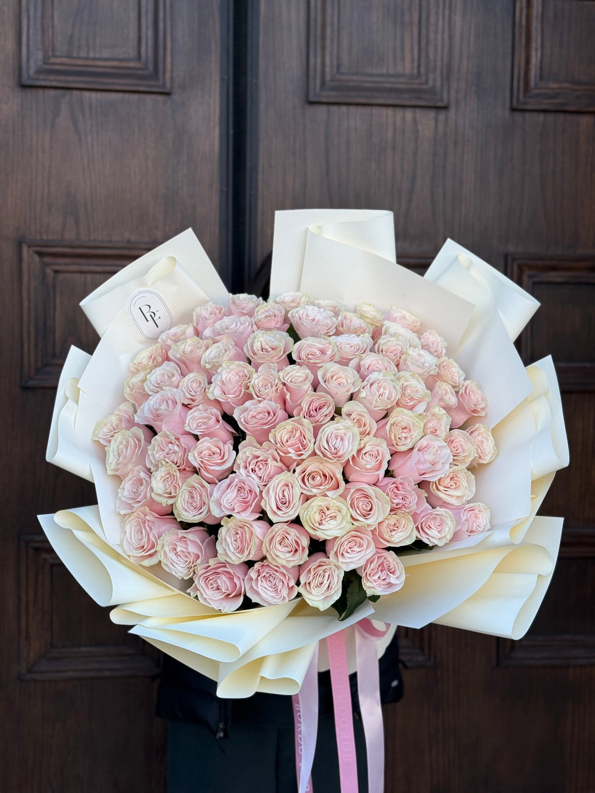 “50 Colored Roses in a Bouquet” with premium Ecuadorian roses