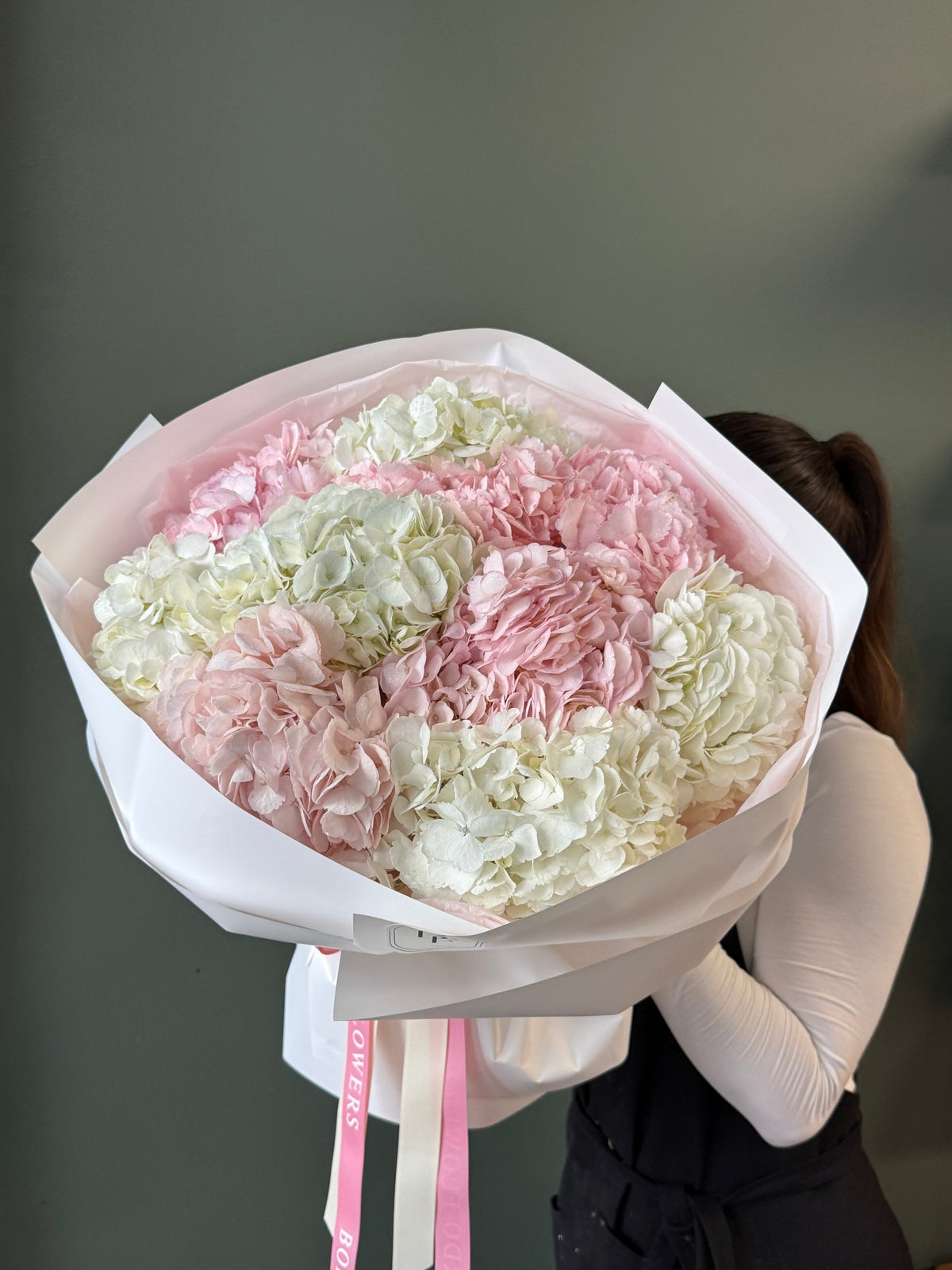 “Clouds” pastel hydrangea bouquet by Bordo Flowers
