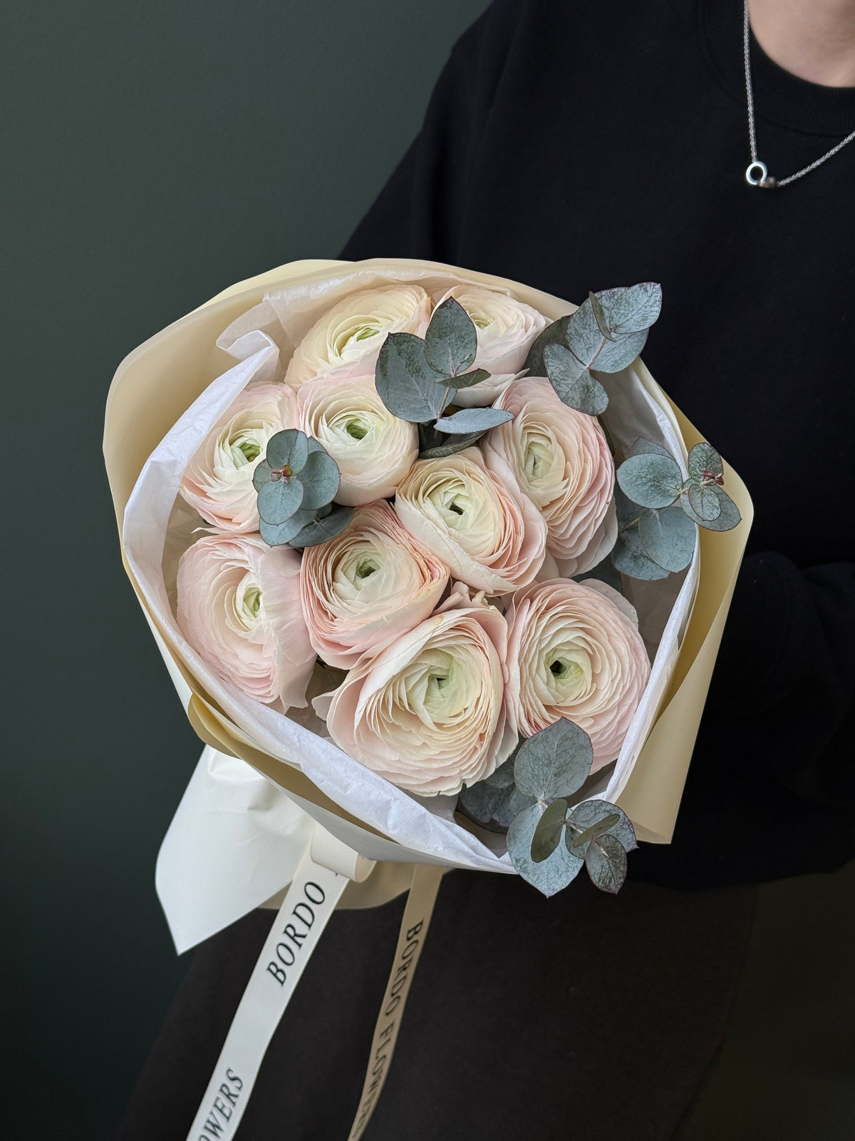 “Soft Muse” ranunculus bouquet by Bordo Flowers Dallas